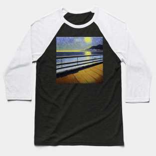 Santa Monica Pier California in Van Gogh's style Baseball T-Shirt